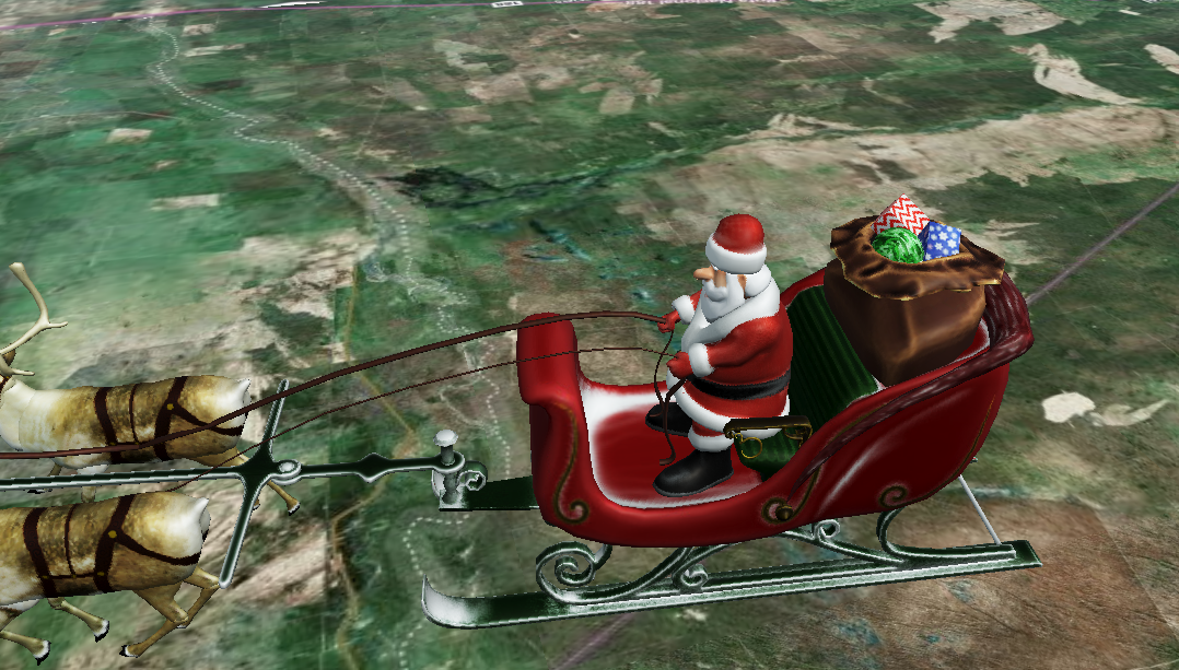 Papai Noel chega ao Brasil em sistema de monitoramento; veja