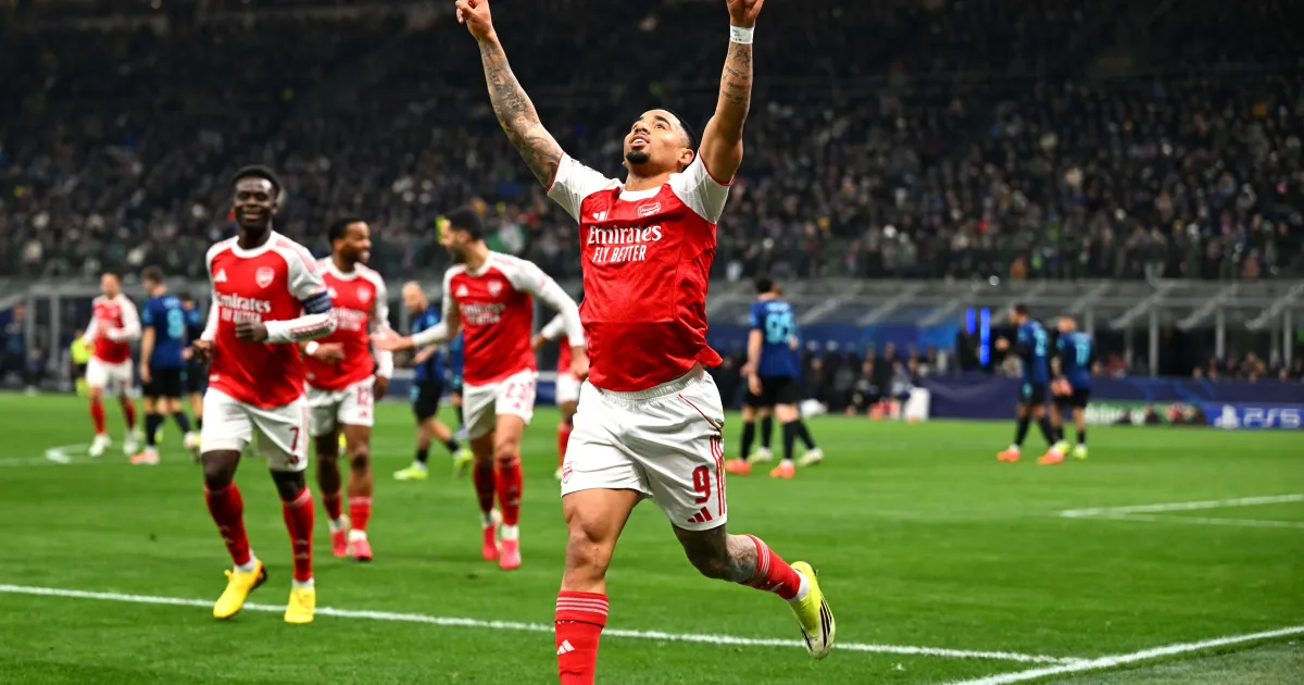 Arsenal: Gabriel Jesus marca na Champions pela 1ª vez em mais de dois anos