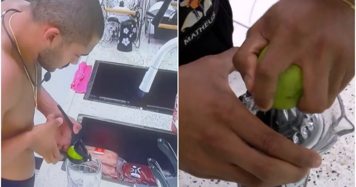 BBB 26: Matheus espreme limão de forma inusitada e vira meme