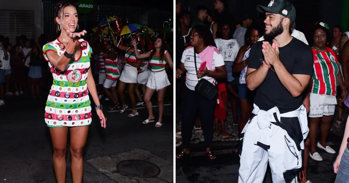Fran Gil prestigia Alane em ensaio de rua da Grande Rio; veja fotos