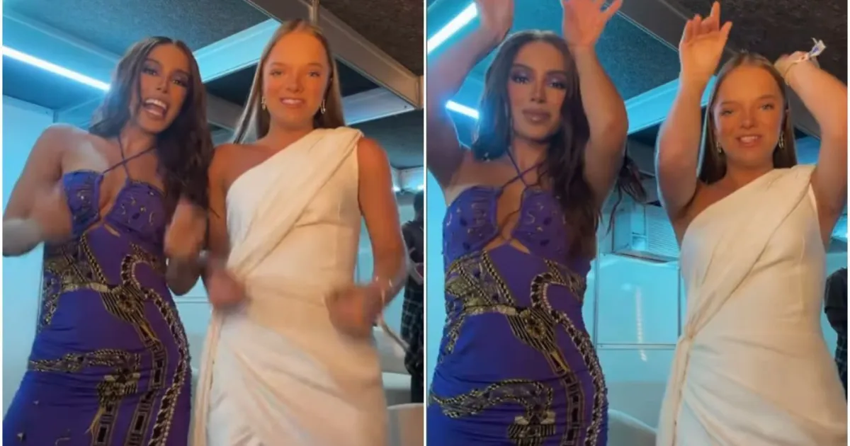 Rafa Justus e Anitta gravam dancinha e passam Réveillon juntas