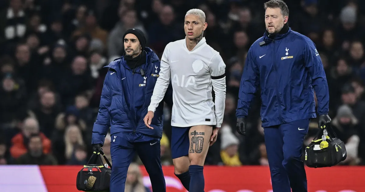 Richarlison sofre lesão e desfalca o Tottenham por quase dois meses