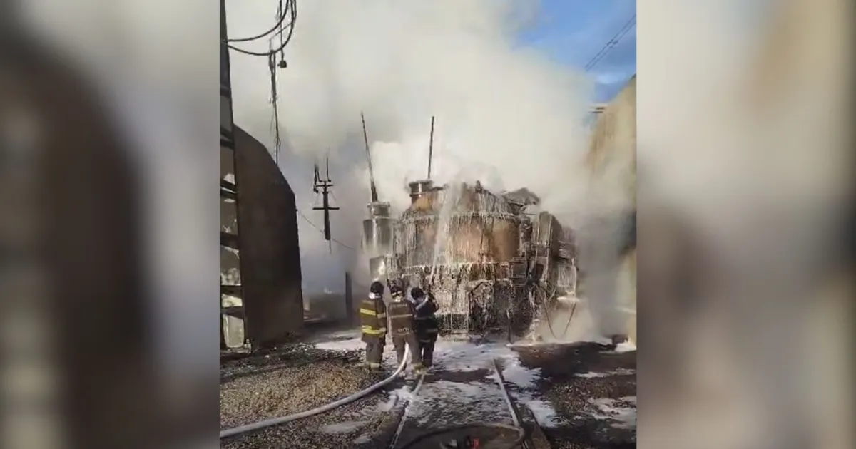 SP: Incêndio em subestação de energia atinge cerca de 30 mil litros de óleo