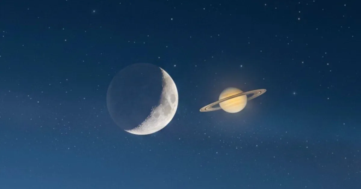 Saturno e Lua coladinhos: fenômeno no céu pode ser observado hoje do Brasil
