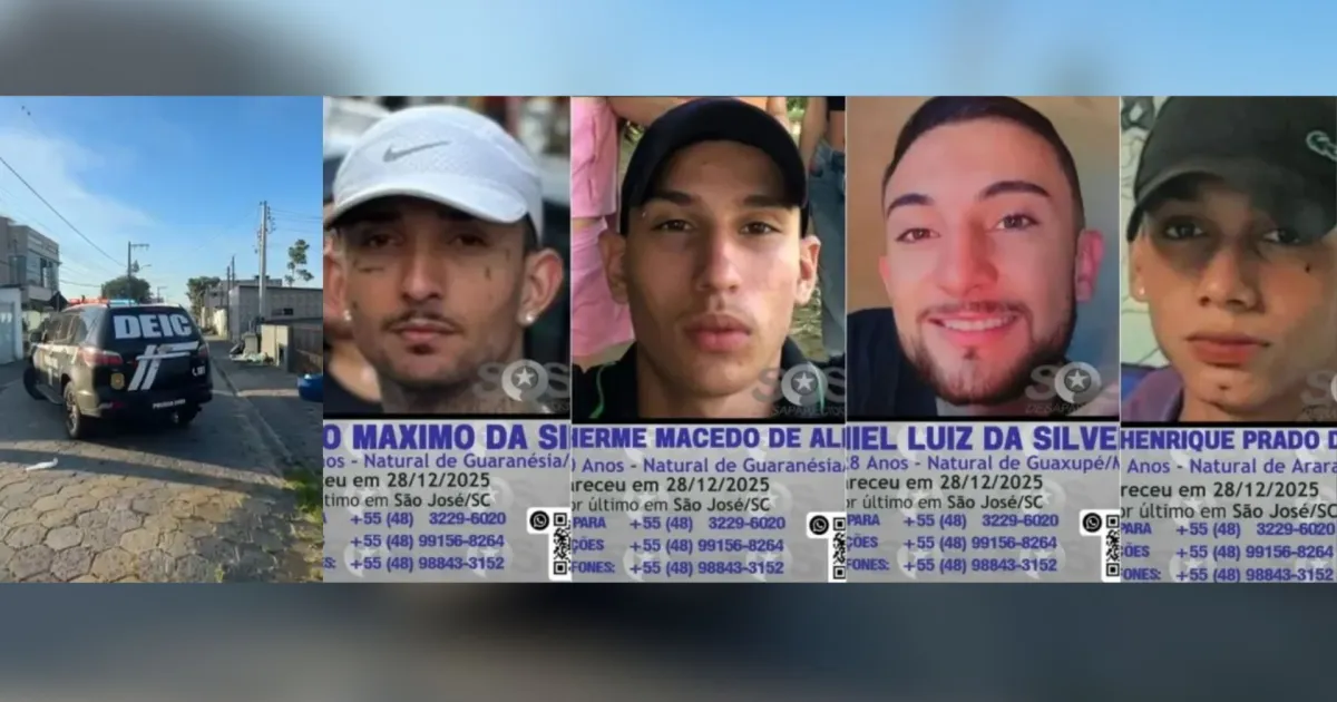 Suspeito por morte de 4 amigos morre durante confronto com a polícia em SC