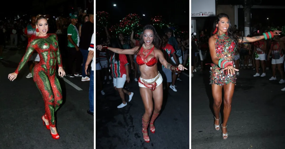 Virginia, Brunna Gonçalves e mais famosas sambam em ensaio da Grande Rio